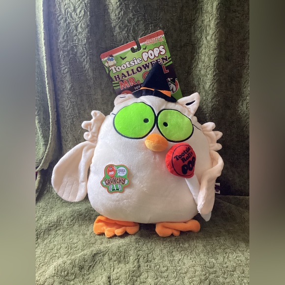 Tootsie Roll Halloween Mr Owl Dog Toy Plush Crinkle 14” Ships From USA - Picture 1 of 5